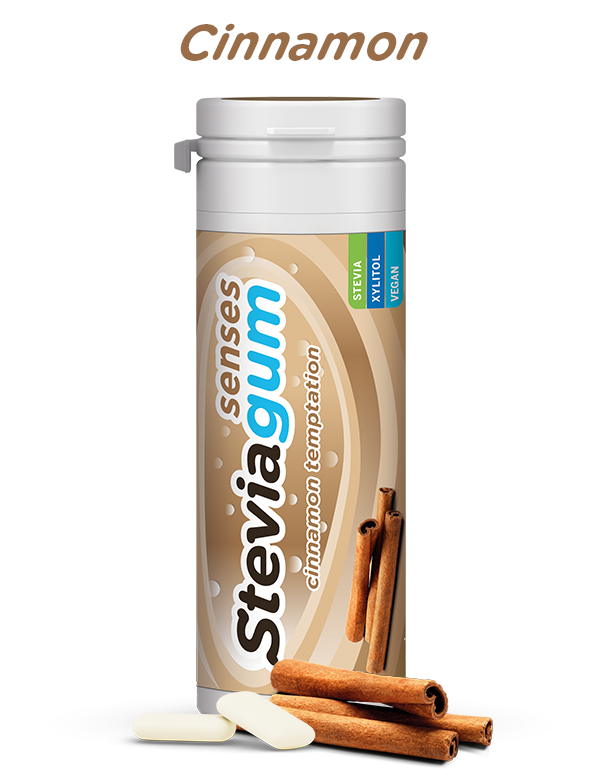 steviagum cinnamon chewing gum with cinnamon taste lemon pharma